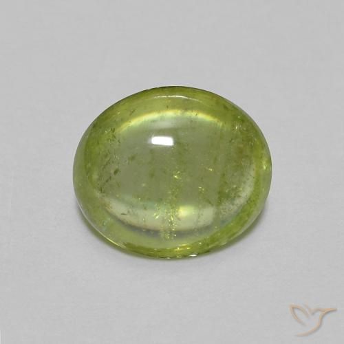 1.07ct Natural Verde Oliva esfena, Ovalada, Transparente