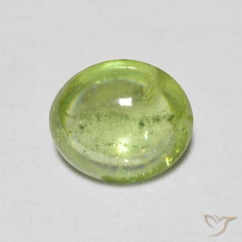 1.14ct Natural Verde vivo claro esfena, Ovalada, Transparente