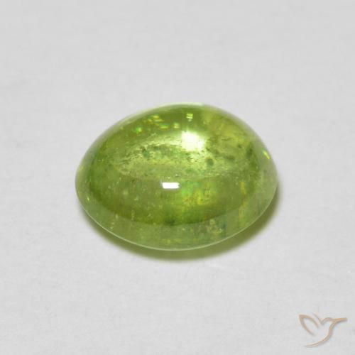 esfena Verde vivo claro natural de 1.14 ct, Ovalada, Transparente