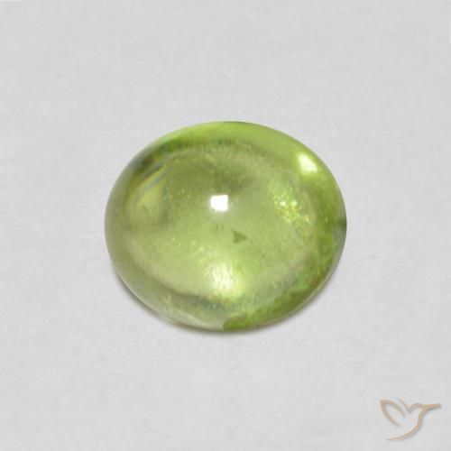 0.84ct Natural Verde claro esfena, Ovalada, Transparente