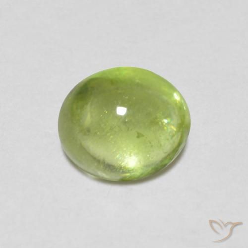 esfena Verde claro natural de 0.84 ct, Ovalada, Transparente