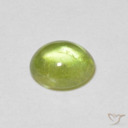 esfena Verde claro natural de 0.84 ct, Ovalada, Transparente