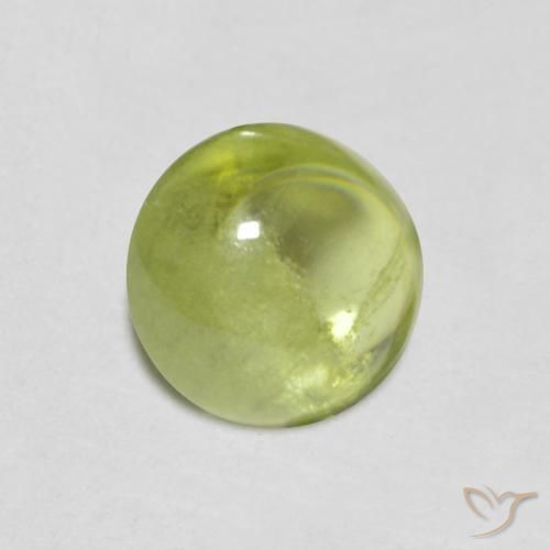 esfena Verde Oliva natural de 1.29 ct, Ovalada, Transparente