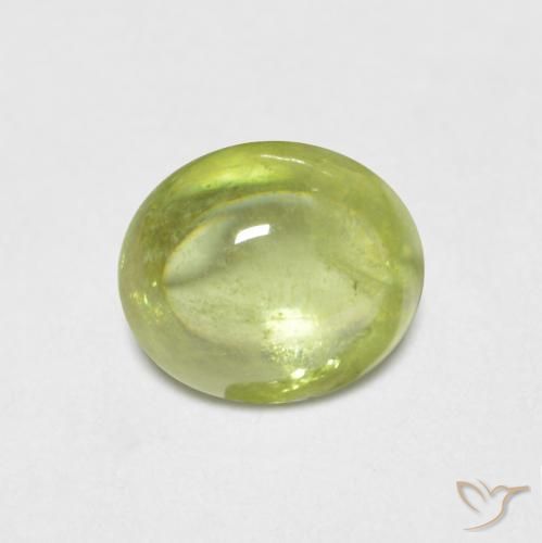 0.85ct Natural Amarillo claro esfena, Ovalada, Transparente