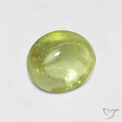 esfena Amarillo claro natural de 0.85 ct, Ovalada, Transparente