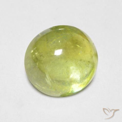 1.56ct Natural Amarillo claro esfena, Ovalada, Transparente