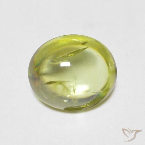 1.12ct Natural Amarillo limón esfena, Ovalada, Transparente