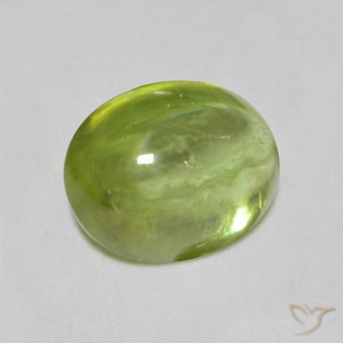 esfena Verde claro natural de 1.47 ct, Ovalada, Transparente