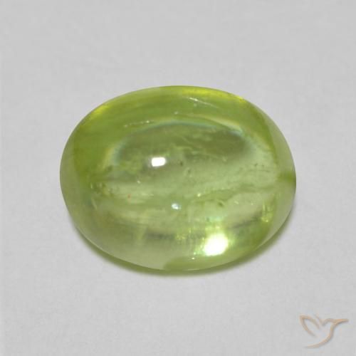 esfena Verde claro natural de 1.47 ct, Ovalada, Transparente