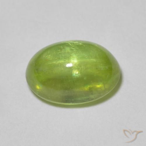 esfena Verde claro natural de 1.47 ct, Ovalada, Transparente