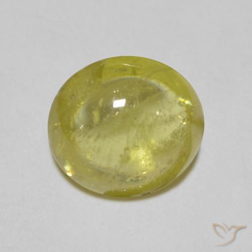 1.25ct Natural Marrón verde dorado esfena, Ovalada, Transparente