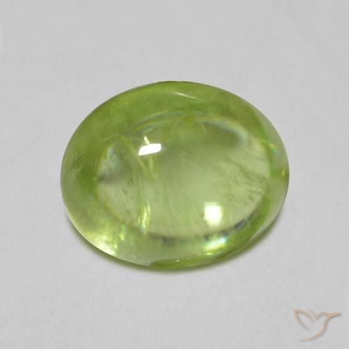 1.35ct Natural Verde vivo claro esfena, Ovalada, Transparente