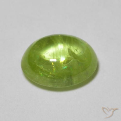 esfena Verde vivo claro natural de 1.35 ct, Ovalada, Transparente