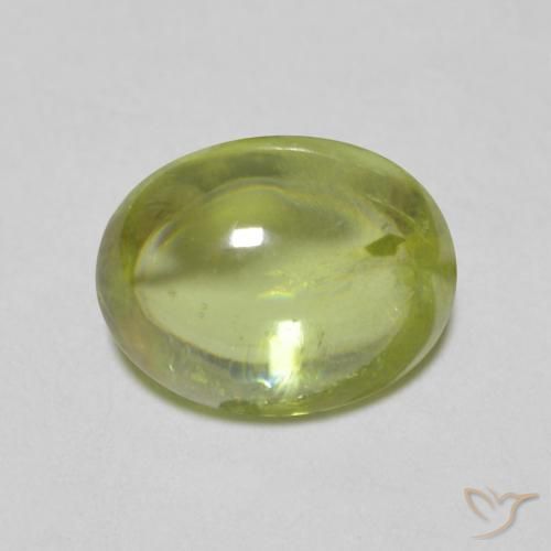 1.25ct Natural Verde Oliva esfena, Ovalada, Transparente