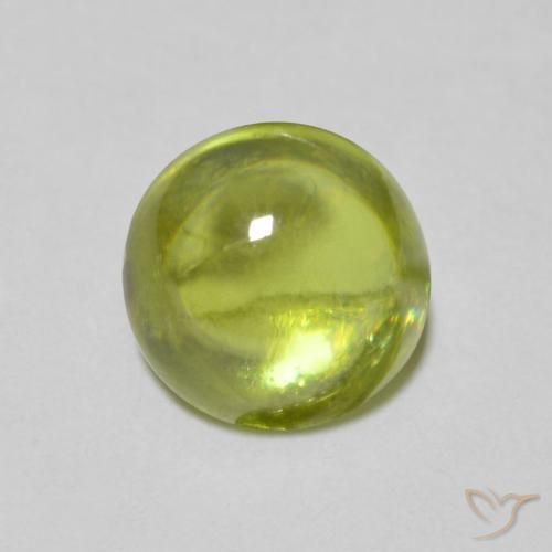 1.22ct Natural Verde Oliva esfena, Redondo, Transparente