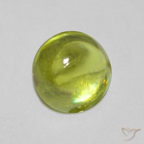 esfena Verde Oliva natural de 1.22 ct, Redondo, Transparente