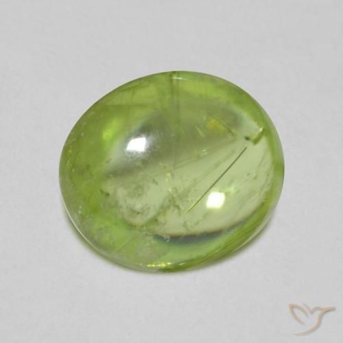 1.34ct Natural Verde vivo claro esfena, Ovalada, Transparente