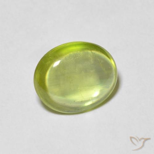 esfena Verde claro natural de 1.25 ct, Ovalada, Transparente