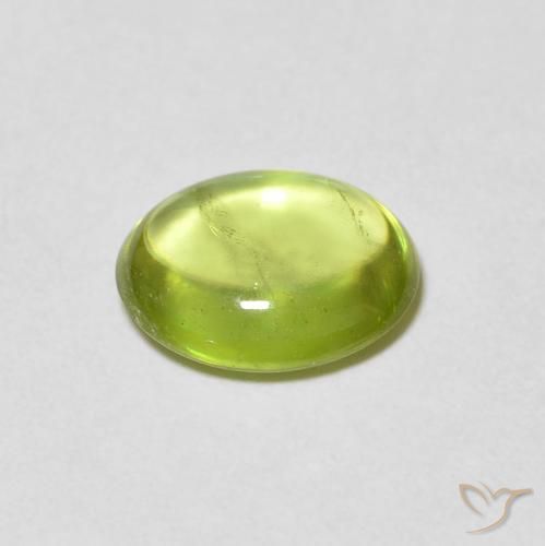 esfena Verde claro natural de 1.25 ct, Ovalada, Transparente