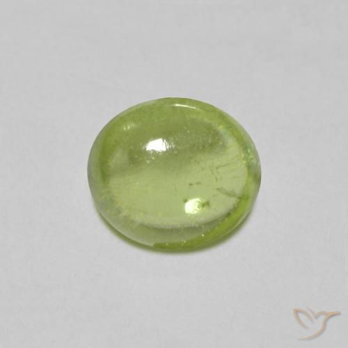 1.08ct Natural Verde vivo claro esfena, Ovalada, Transparente