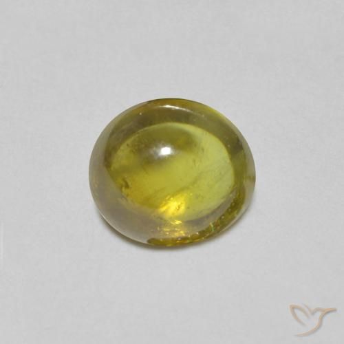 1.13ct Natural Verde cálido esfena, Ovalada, Transparente