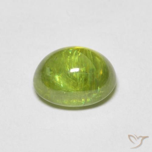 esfena Verde claro natural de 1.55 ct, Ovalada, Transparente