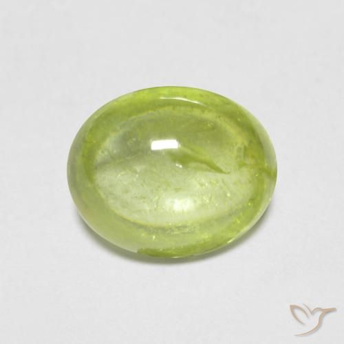 1.56ct Natural Verde claro esfena, Ovalada, Transparente