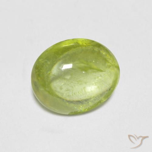 esfena Verde claro natural de 1.56 ct, Ovalada, Transparente