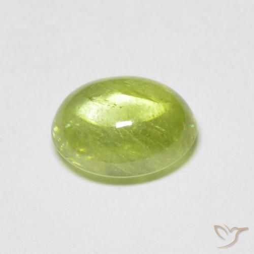 esfena Verde claro natural de 1.56 ct, Ovalada, Transparente