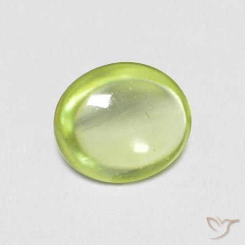 0.63ct Natural Verde claro esfena, Ovalada, Transparente
