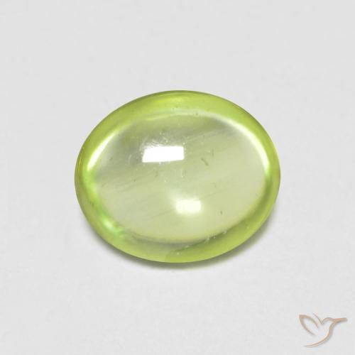 esfena Verde claro natural de 0.63 ct, Ovalada, Transparente