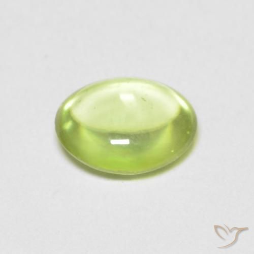 esfena Verde claro natural de 0.63 ct, Ovalada, Transparente