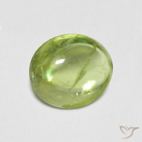 1.68ct Natural Verde claro esfena, Ovalada, Transparente