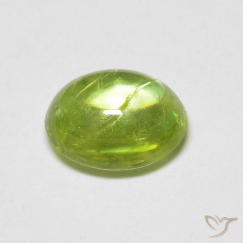 esfena Verde claro natural de 1.68 ct, Ovalada, Transparente