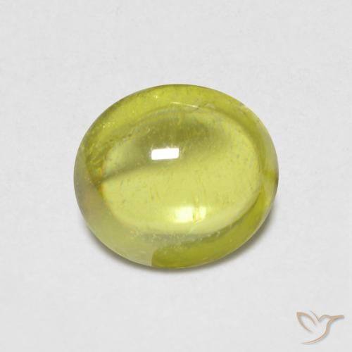 0.82ct Natural Amarillo limón esfena, Ovalada, Transparente
