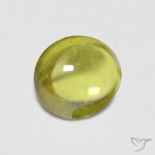 esfena Amarillo limón natural de 0.82 ct, Ovalada, Transparente