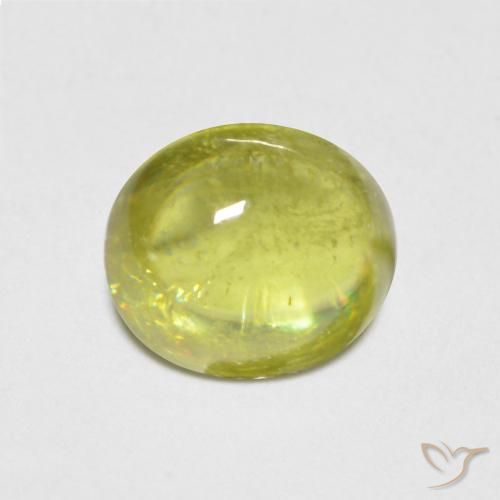 1.57ct Natural Amarillo medio esfena, Ovalada, Transparente