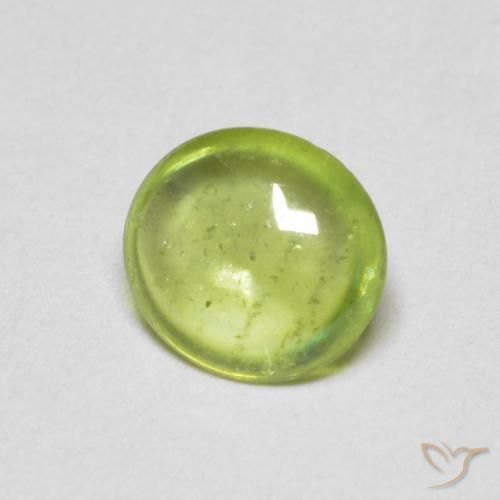 0.83ct Natural Verde lima esfena, Ovalada, Transparente