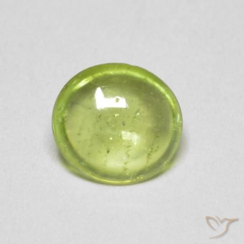 esfena Verde lima natural de 0.83 ct, Ovalada, Transparente