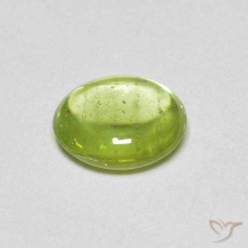 esfena Verde lima natural de 0.83 ct, Ovalada, Transparente