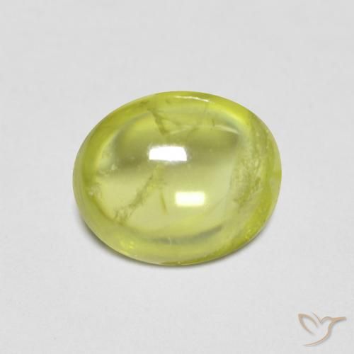 esfena Amarillo medio natural de 2.76 ct, Ovalada, Transparente