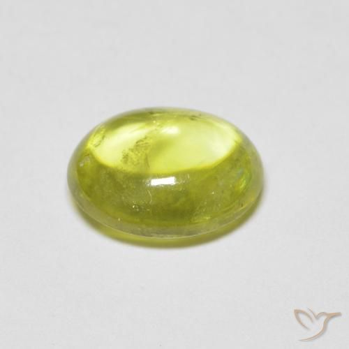 esfena Amarillo medio natural de 2.76 ct, Ovalada, Transparente