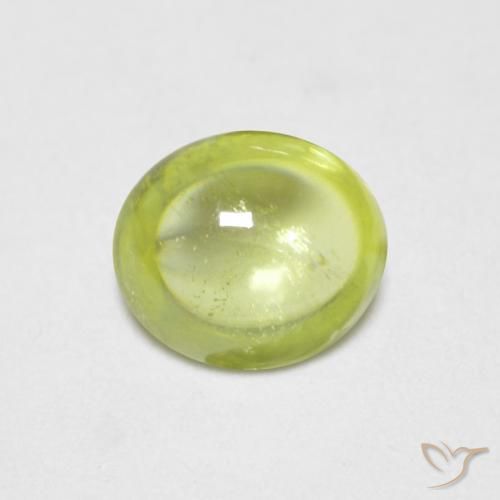 0.75ct Natural Verde lima esfena, Ovalada, Transparente