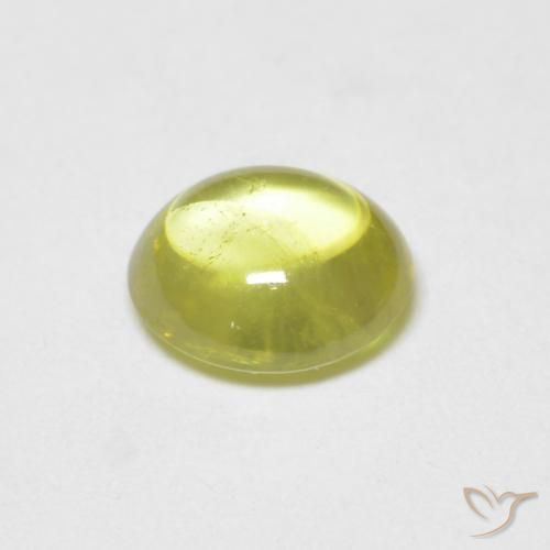 esfena Verde lima natural de 0.75 ct, Ovalada, Transparente