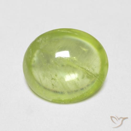 1.42ct Natural Verde claro esfena, Ovalada, Transparente