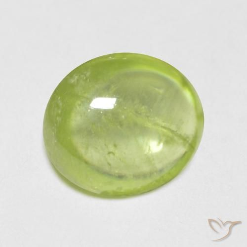 esfena Verde claro natural de 1.42 ct, Ovalada, Transparente