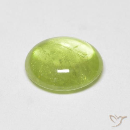 esfena Verde claro natural de 1.42 ct, Ovalada, Transparente