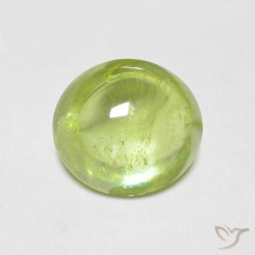 1.58ct Natural Verde claro esfena, Ovalada, Transparente