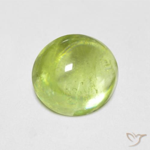 esfena Verde claro natural de 1.58 ct, Ovalada, Transparente