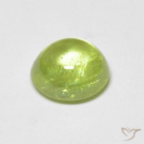 esfena Verde claro natural de 1.58 ct, Ovalada, Transparente